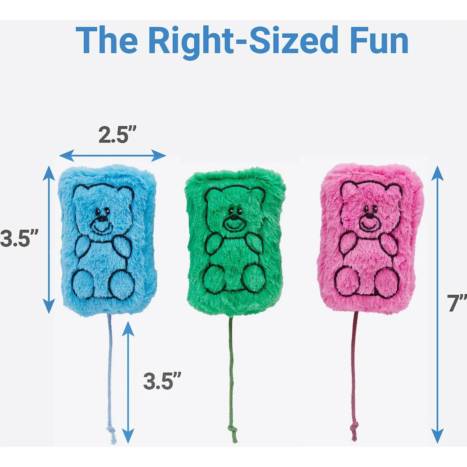 Frisco Zoomies & Chill Gummy Bear Plush Cat Toy With Catnip - Image 2