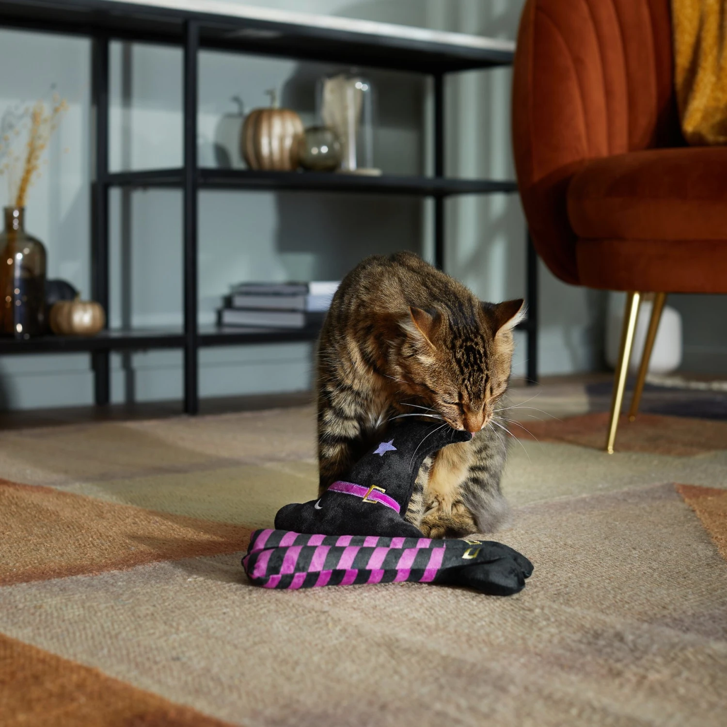 Frisco Halloween Witch Hat & Legs Plush Cat Toy With Catnip, 2 Count - Image 3