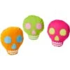 Frisco Colorful Skulls Plush Cat Toy With Catnip, 3 Count