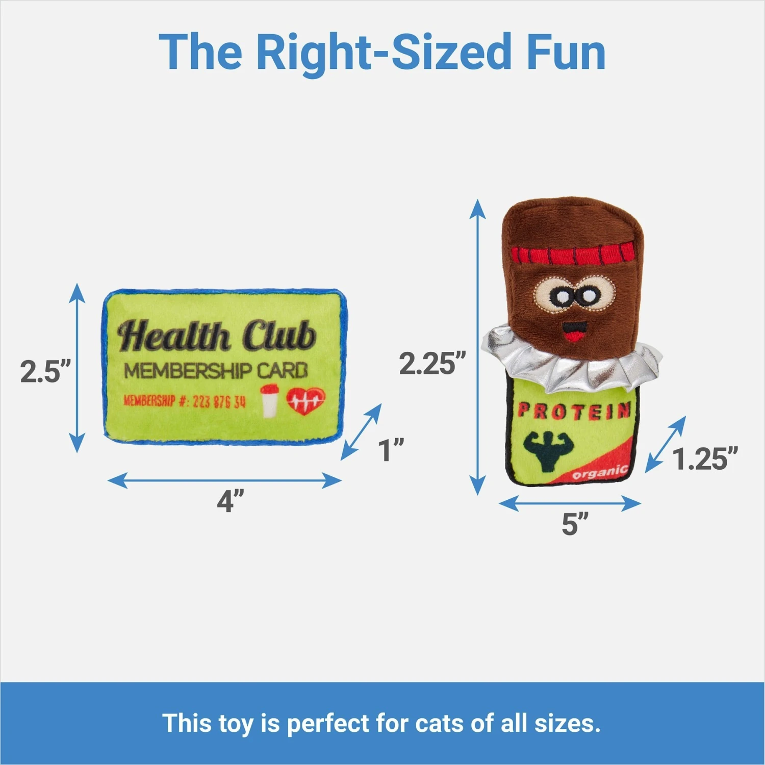 Frisco Protein Bar & Gym Membership Plush Cat Toy With Catnip - Image 2