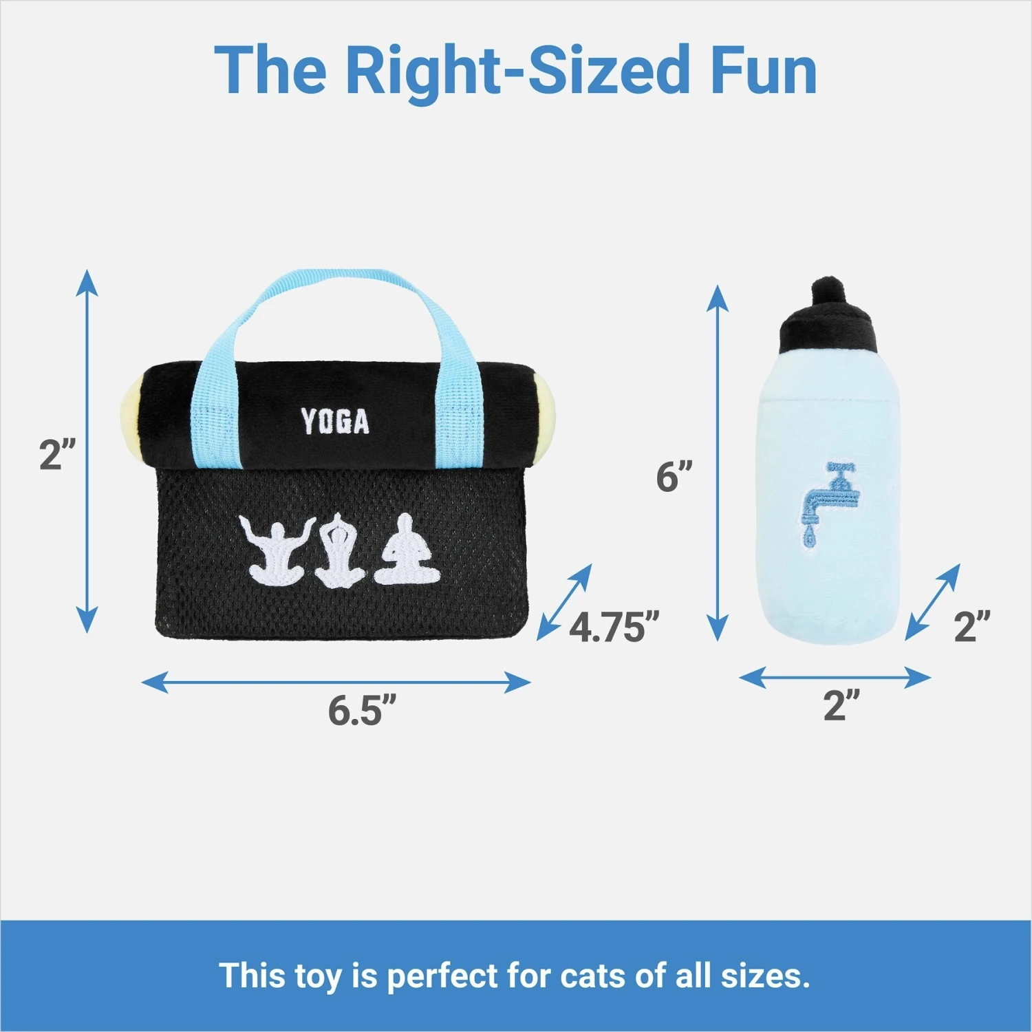 Frisco Yoga Mat & Water Bottle Plush Cat Toy With Catnip, 2 Count - Image 2