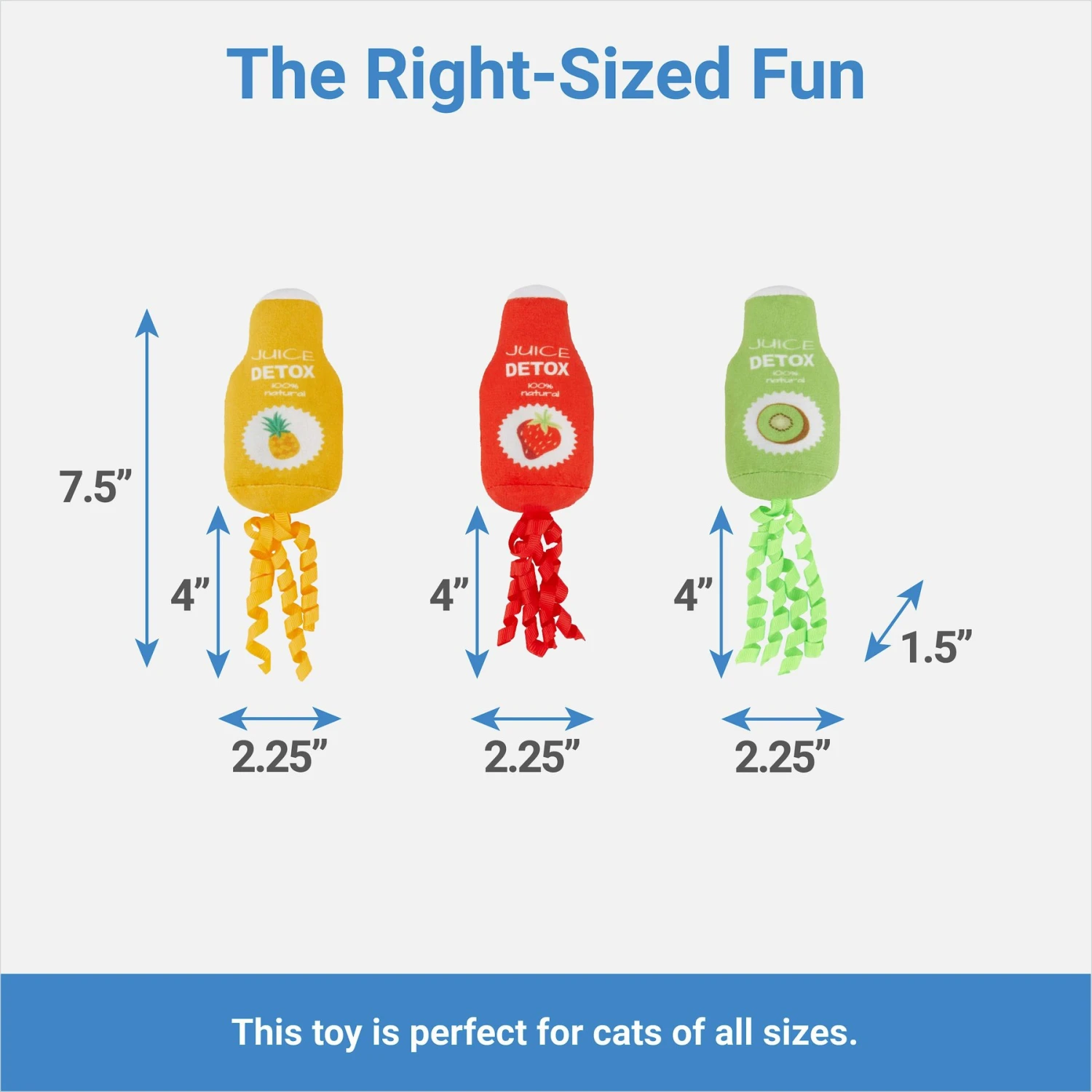 Frisco New Year, New Me Juice Cleanse Plush Cat Toy With Catnip - Image 2