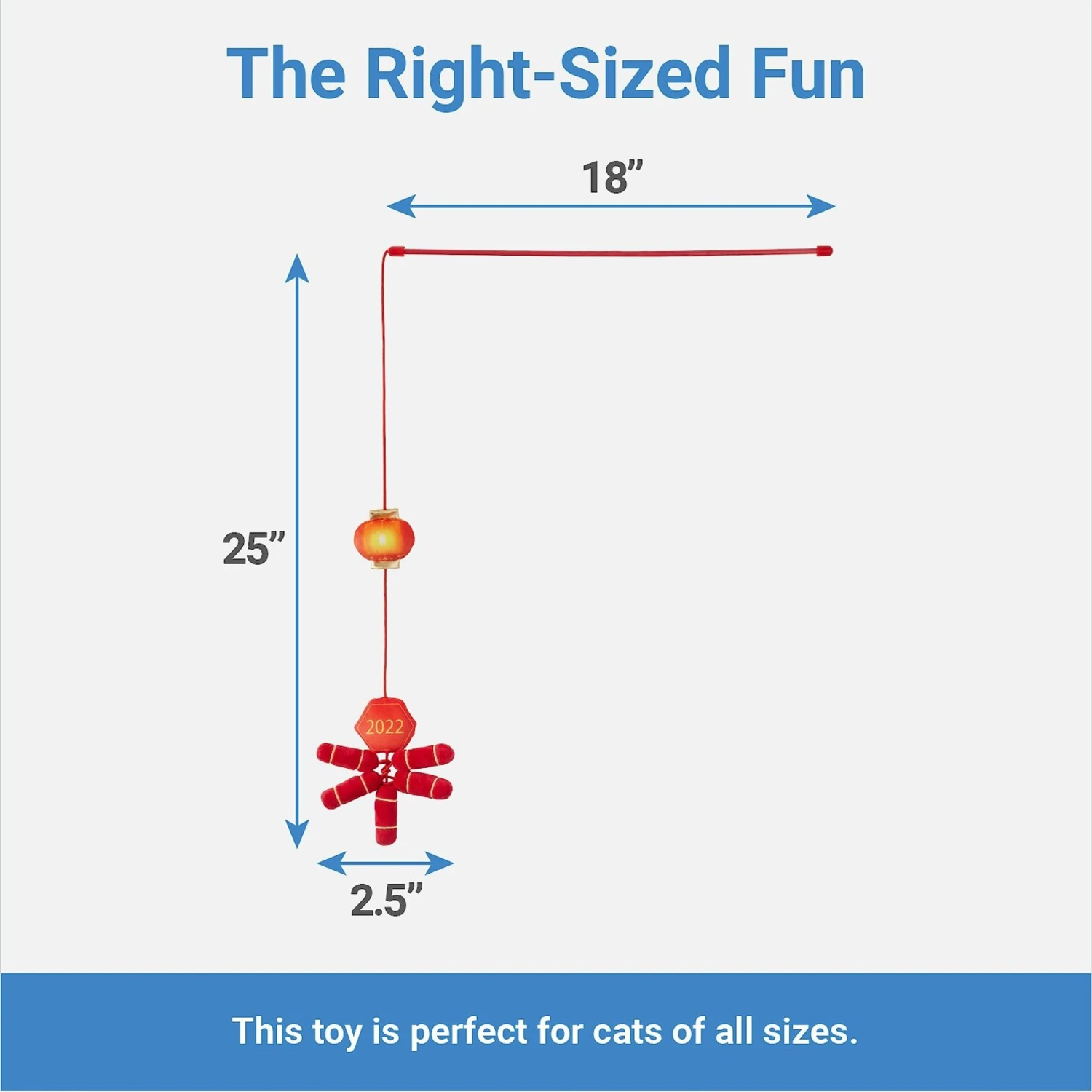 Frisco Lunar New Year Firecracker & Lantern Teaser Cat Toy With Catnip - Image 2