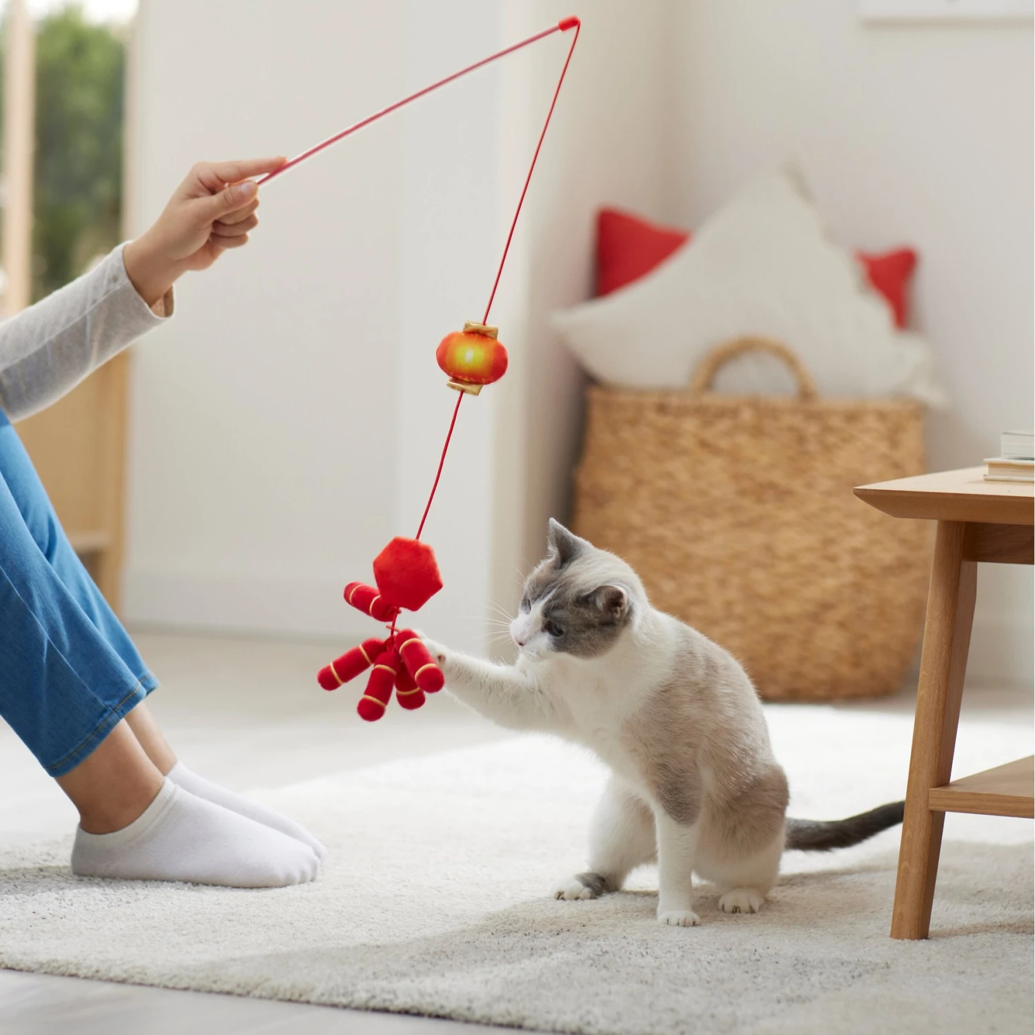 Frisco Lunar New Year Firecracker & Lantern Teaser Cat Toy With Catnip - Image 3