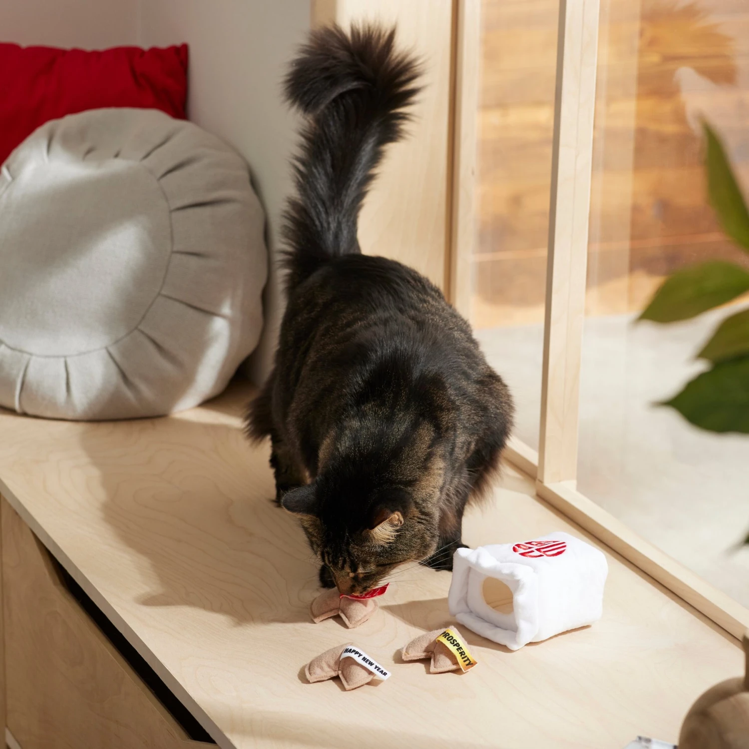 Frisco Lunar New Year Fortune Cookie Plush Cat Toy With Catnip - Image 3