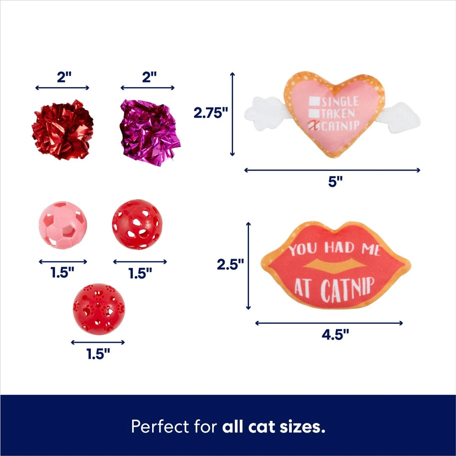 Frisco Valentine Variety Pack Cat Toy With Catnip, 13 Count - Image 3