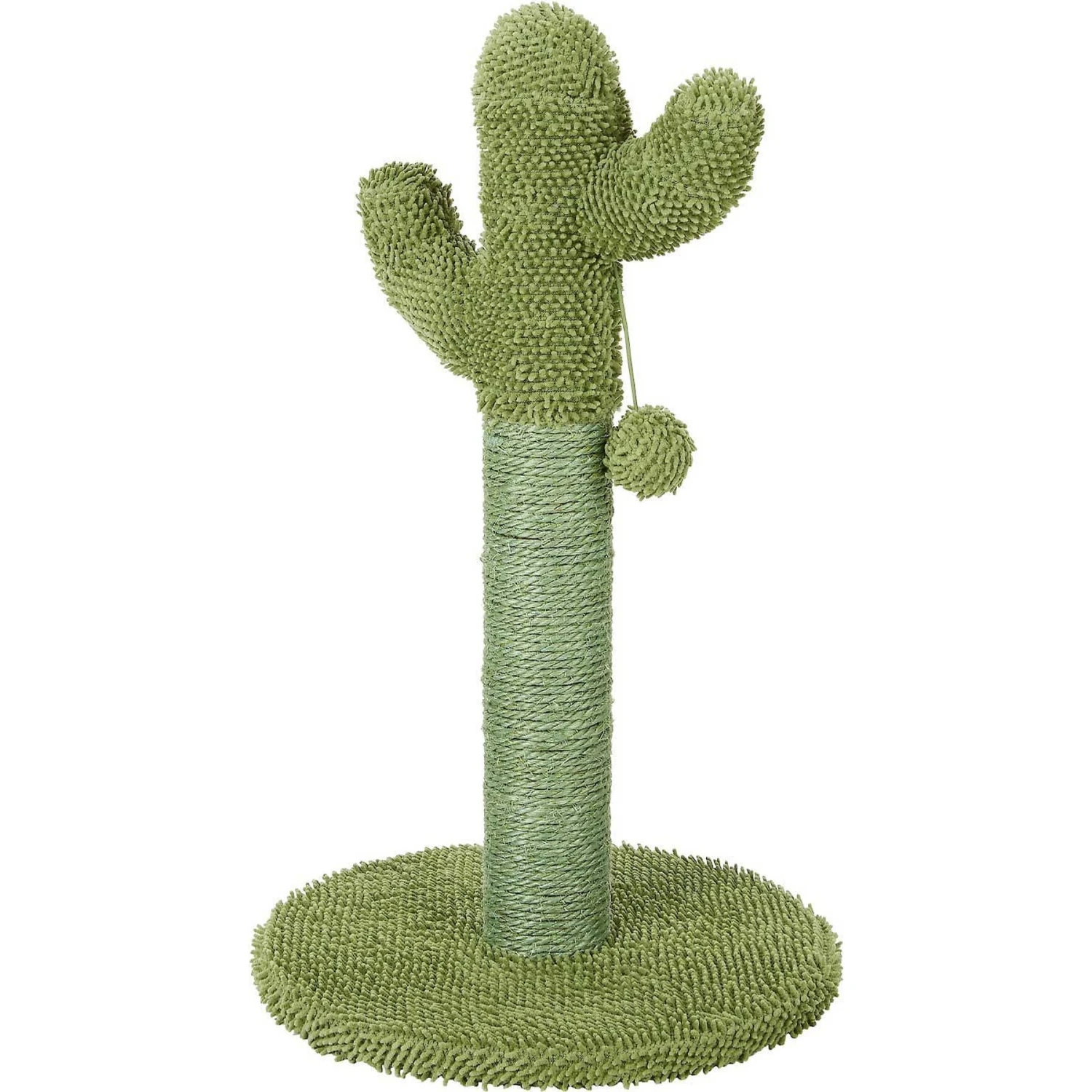 Frisco Cactus Cat Scratching Post & Frisco Dangly Avocado Buddy Plush Cat Toy With Catnip - Image 2