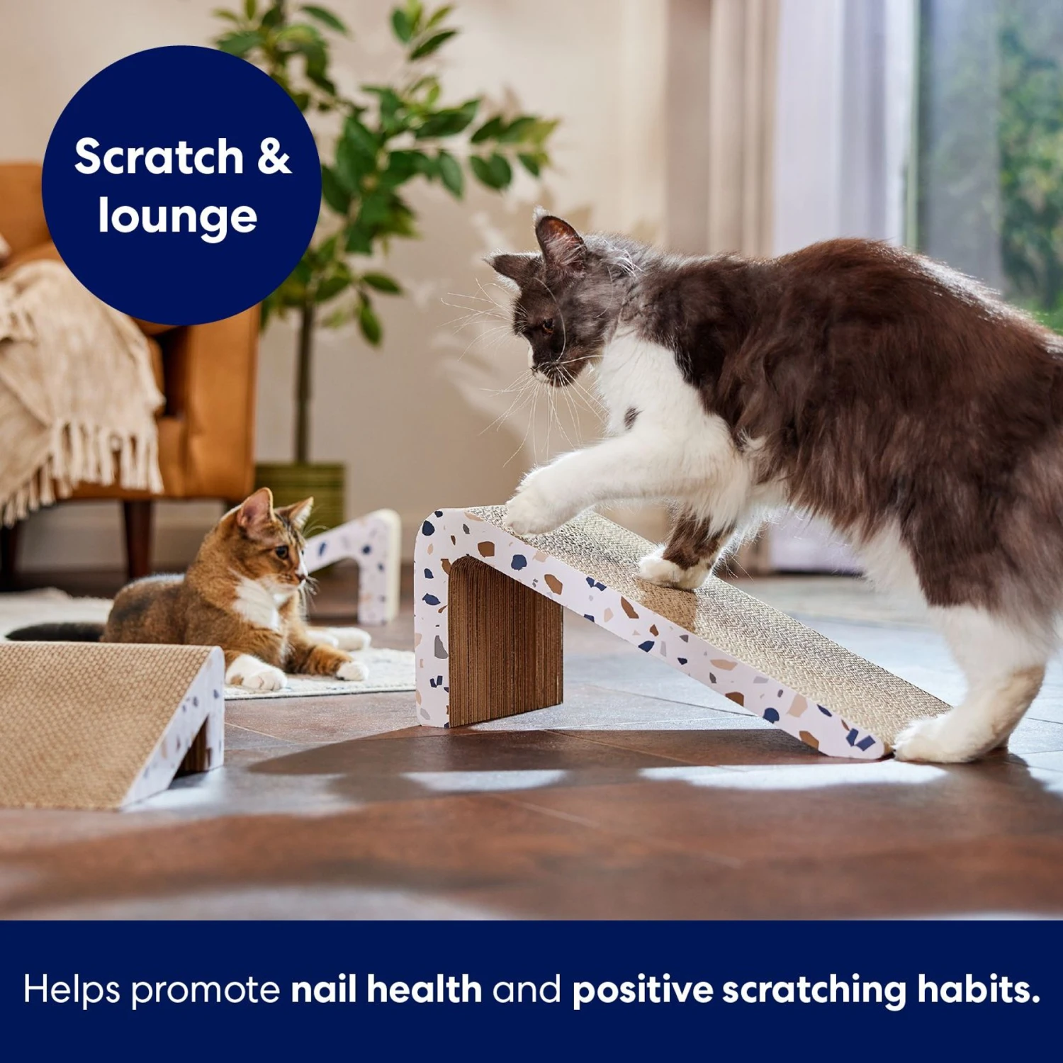 Frisco Nesting Cat Scratcher Toy With Catnip, Modern Terrazzo - Image 3