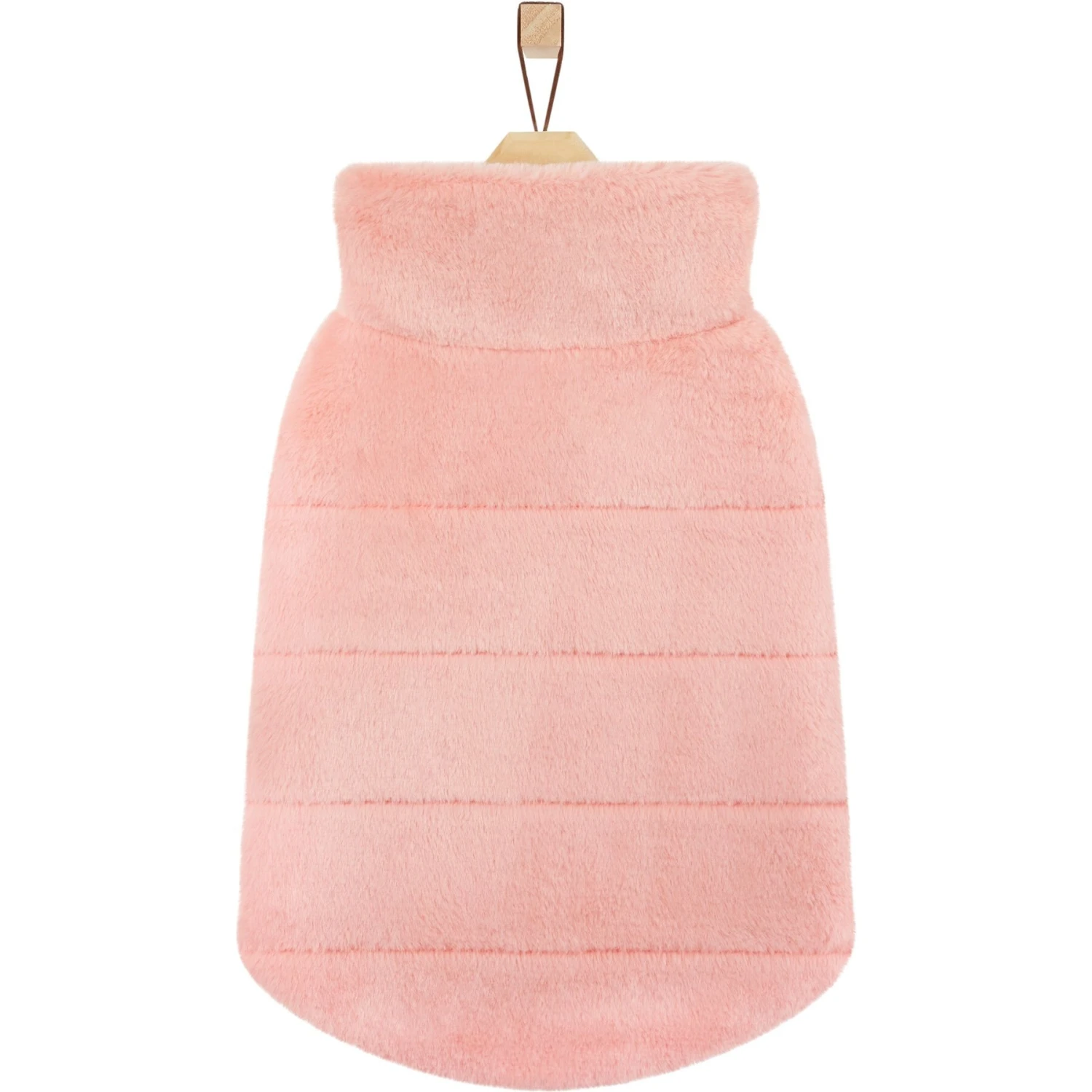 Frisco Lightweight Faux Fur Pink Puffer Dog & Cat Coat - Image 4