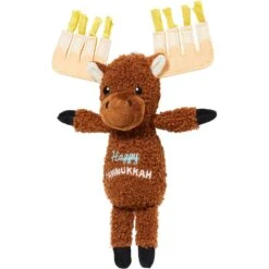 Frisco Hanukkah "Happy Pawnukkah" Moose Plush Kicker Cat Toy With Catnip