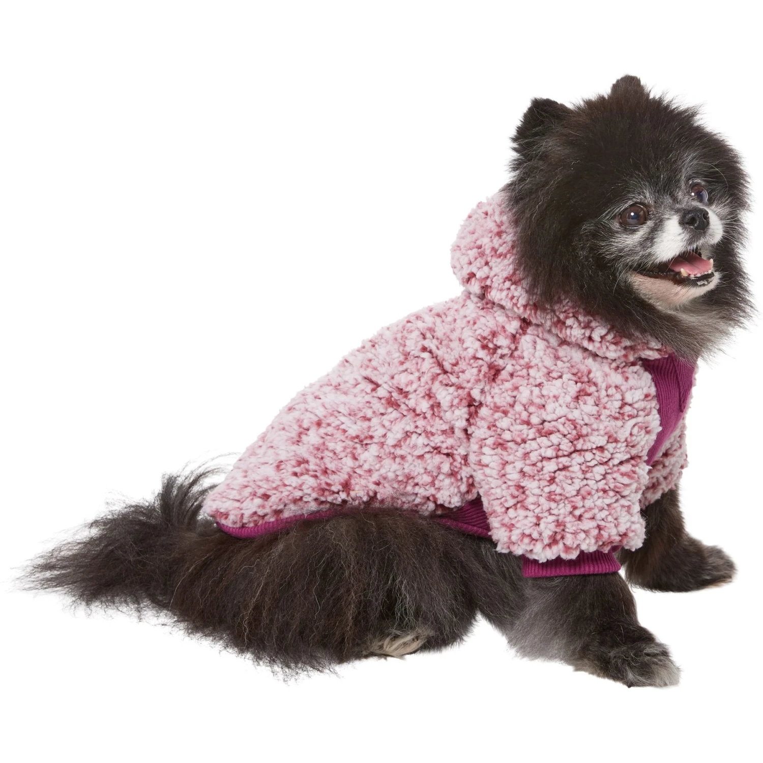Frisco Textured Wubby 2-Tone Fleece Dog & Cat Hoodie - Image 3