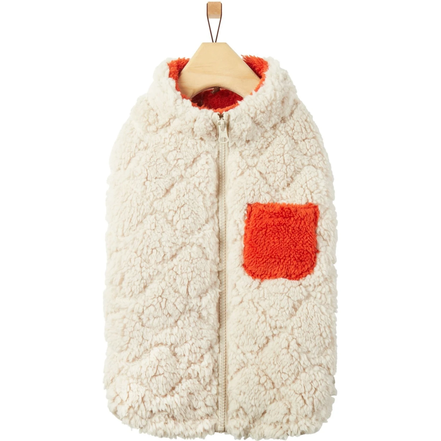 Frisco Medium Weight Quilted Sherpa Dog & Cat Zipper Coat - Image 4