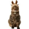 Frisco Sherpa Reindeer Dog & Cat Hat With Bells